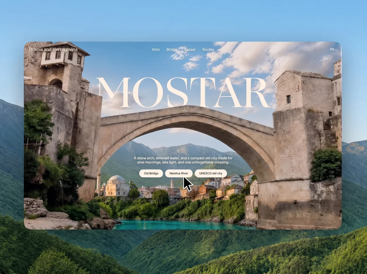 Website-Vorschau: Mostar Guide