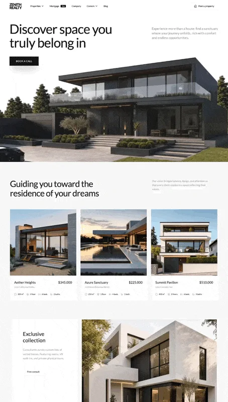 Website-Vorschau: Zenith Realty